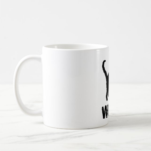 Katze, was Shirt MurderBlack Cat mit Knife Hall Kaffeetasse (Links)