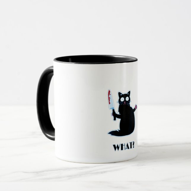 Katze, was Spaß Tasse (Vorderseite Links)