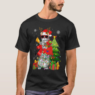 Katze Weihnachten 2022  Süße Katze Santa Hut Hässl T-Shirt