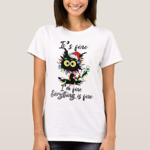 Katze Weihnachten Es ist in Ordnung Mir geht's gut T-Shirt