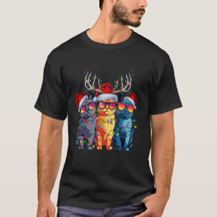 Katze Weihnachten Santa Kätzchen Liebhaber Lustige T-Shirt