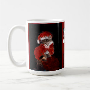 Katze Weihnachten Santa Maureen Girard Blaue Augen Kaffeetasse