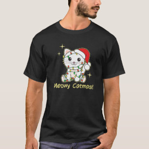Katze Weihnachten Tiere Niedliche Katzen Meowy Cat T-Shirt