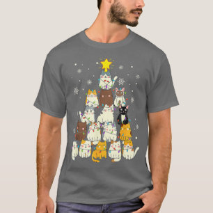 Katze Weihnachtsbaum Lustig Weihnachten Fröhliche T-Shirt