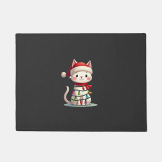 Katze Weihnachtsbaum Weihnachten (3) Fußmatte