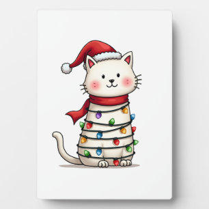 Katze Weihnachtsbaum Weihnachten (6) Fotoplatte