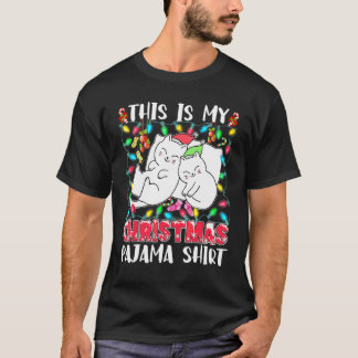 Katze  Weihnachtslichter Das ist mein Weihnachts-S T-Shirt