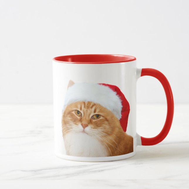 Katze Weihnachtsmann Tasse (Rechts)