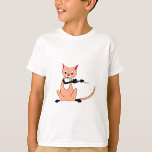 Katze, welche die Flöte spielt T-Shirt