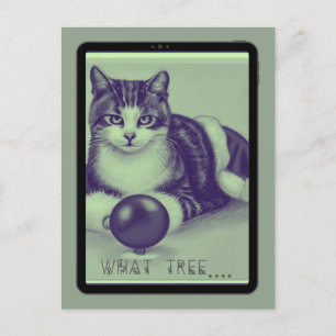 Katze, "Welcher Baum?" Postkarte