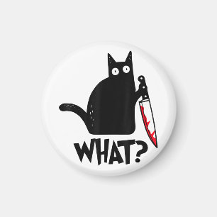 Katze Welches lustige Black Cat Shirt Murderous Ka Magnet