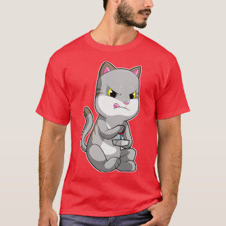 Katze wie Joystick T-Shirt