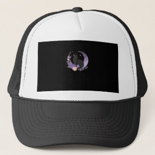 Katze Witchy Mond Blumen Pastel Goth Goblincore Truckerkappe
