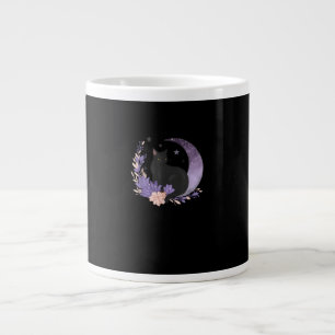 Katze Witchy Mond Blumen Pastell Goth Goblincore Jumbo-Tasse