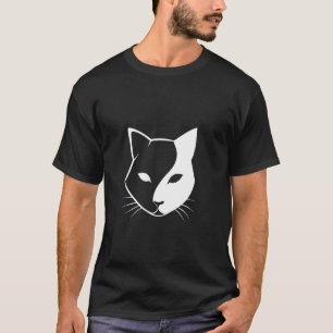 Katze Yin Yang Design T-Shirt