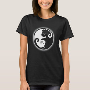 Katze Yin Yang Katze Muster für Frauen, Teenager, T-Shirt