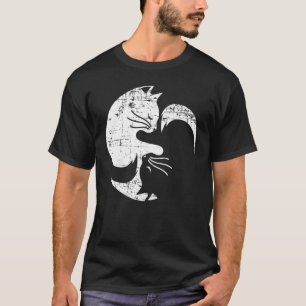 Katze Yin Yang Yoga Spiritualität Meditation Balan T-Shirt