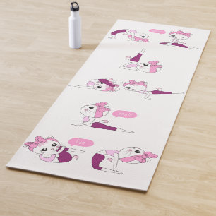 Katze Yoga Pose Mat Yogamatte