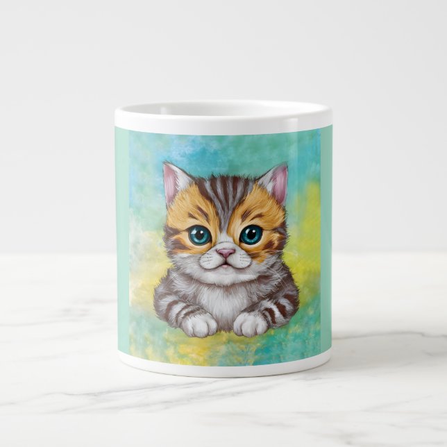 Katze zeichnen Jumbo-Tasse (Vorderseite)