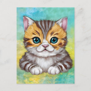 Katze zeichnen postkarte