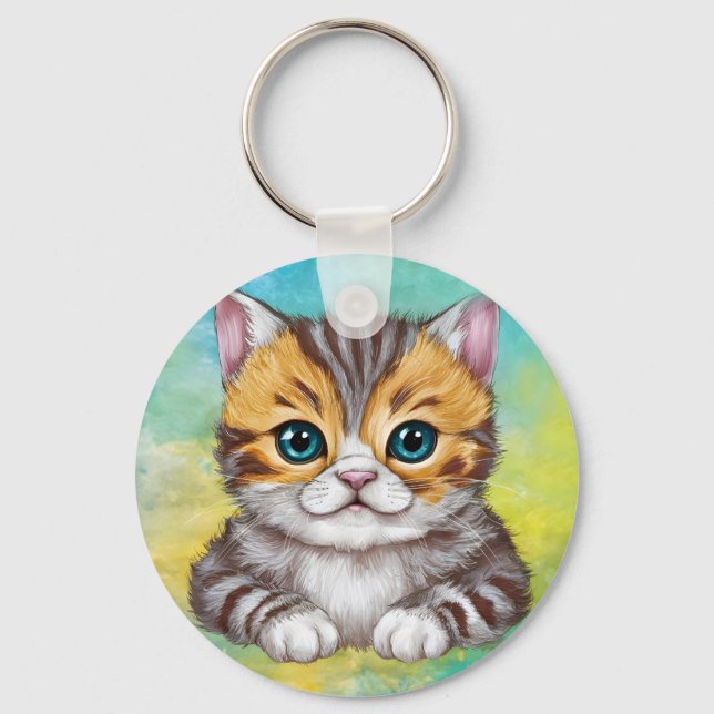 Katze zeichnen schlüsselanhänger (Vorderseite)