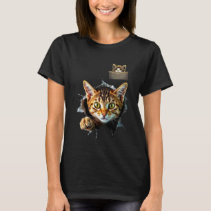 Katze zerrissen Stoff Kätzchen Kätzchen Jungen & M T-Shirt