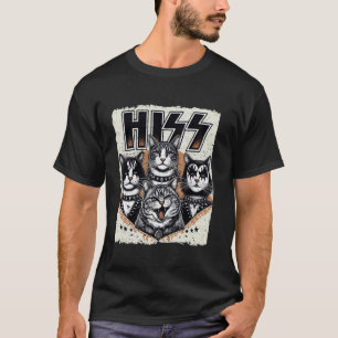Katze Zischen Lustig Katzenliebhaber Katzenbesitze T-Shirt