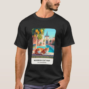 Katze Zitrone Marokkanischer Innenhof Pool Entspan T-Shirt