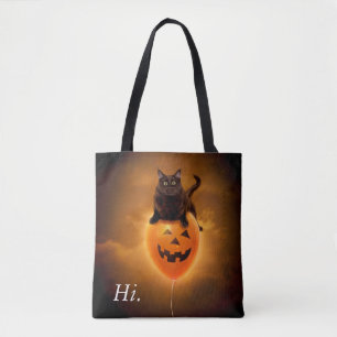 Katze zu Halloween-Ballon