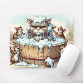 Katze zum Baden Mousepad