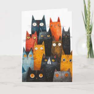 Katze zum Glückwunsch Grußkarte Karte