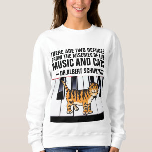 KATZE, ZWEI BEDEUTET FLÜCHTLINGE AUS LEBENSMISTERI SWEATSHIRT