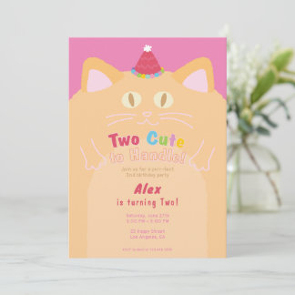 Katze "Zwei Süße zum Knuddeln" 2. Geburtstag Einladung