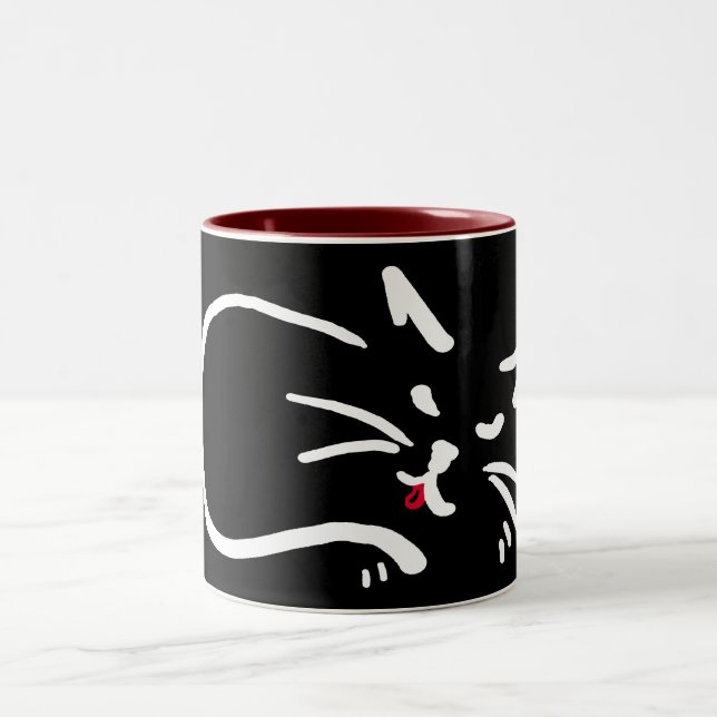 Katze Zweifarbige Tasse (Mittel)