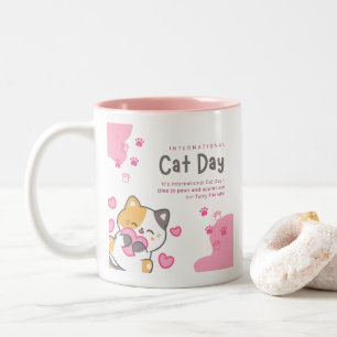 KATZE ZWEIFARBIGE TASSE