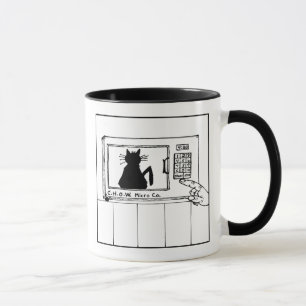 Katzehaters-Mikrowellen-Cartoon-Tasse Tasse