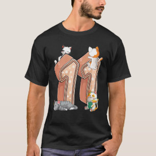 Katzen 11. Geburtstagsfeier Elf 11 Jahre alte Katz T-Shirt