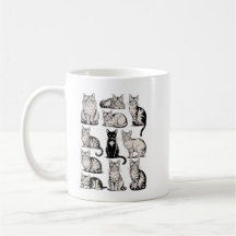 Katzen 90er Vintage-Ästhetik Retro-Katzen-Illustra