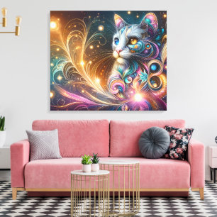 Katzen Abstrakt Leinwanddruck