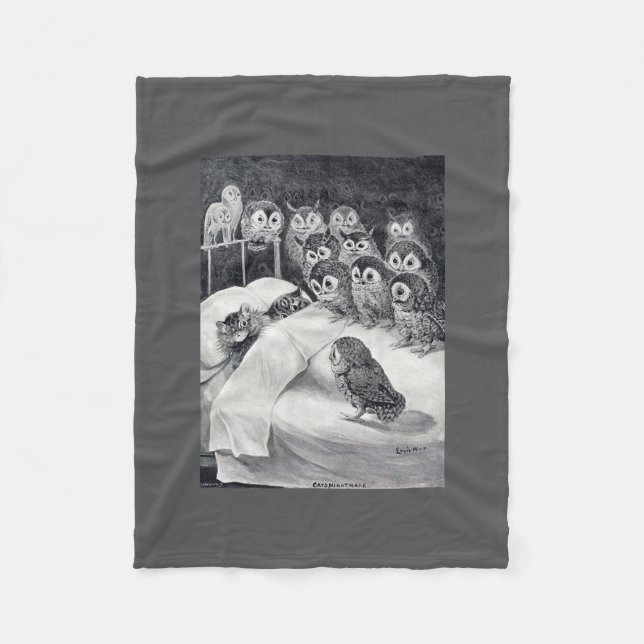 Katzen Albtraum, Louis Wain Fleecedecke (Vorderseite)