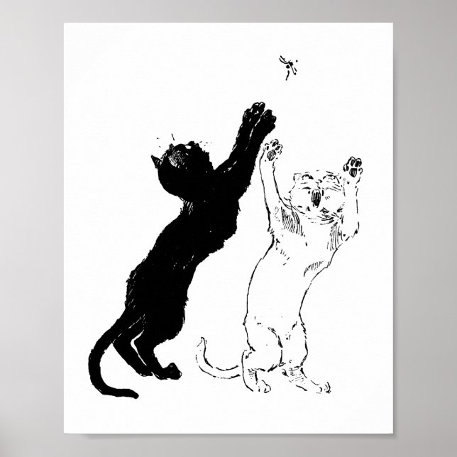 Katzen, Alexandre Steinlen Poster (Vorne)