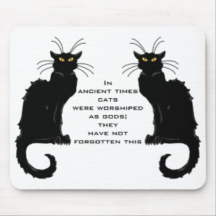 Katzen als Götter verehrt; sie haben es nicht verg Mousepad