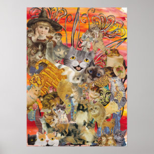 Katzen als viel Print Poster