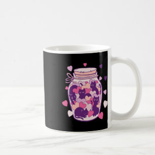 Katzen am Valentinstag in einer Flasche Herz Niedl Kaffeetasse