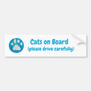 Katzen an Bord Autoaufkleber