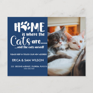Katzen Änderung der Adresse, die wir umgezogen hab Ankündigungspostkarte