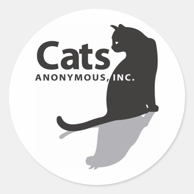 Katzen Anonyme Logo-Werbeartikel Runder Aufkleber (Vorderseite)