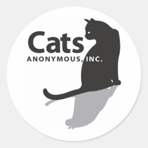 Katzen Anonyme Logo-Werbeartikel Runder Aufkleber