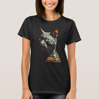 Katzen-Artwork Polygon Haustiere Tierkatze T-Shirt