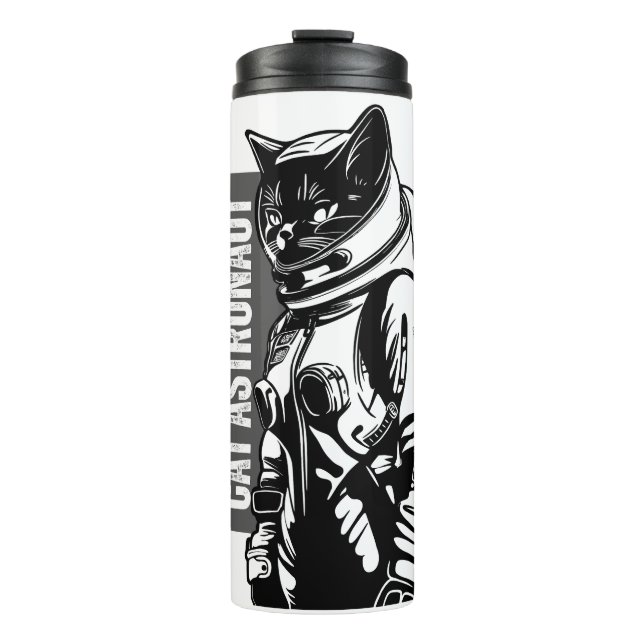Katzen-Astronaut  Thermosbecher (Vorderseite)